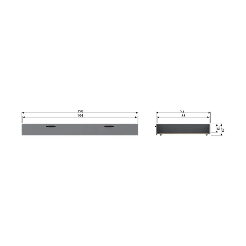 Woood Morris Bedlade Leem 90 x 200 cm