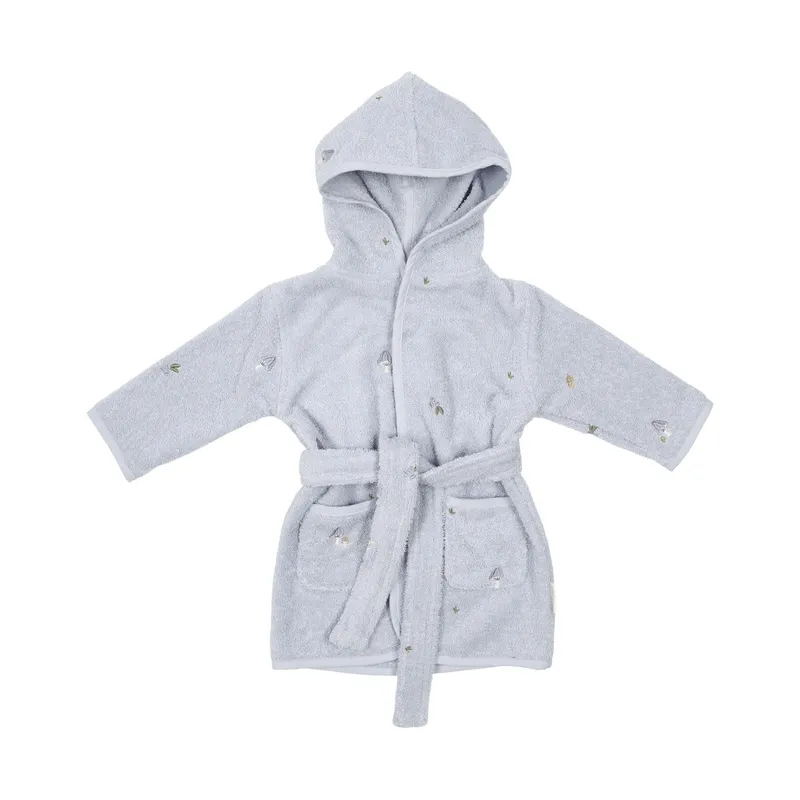 Little Dutch Badjas Geborduurd - Maat 86/92 - Blue
