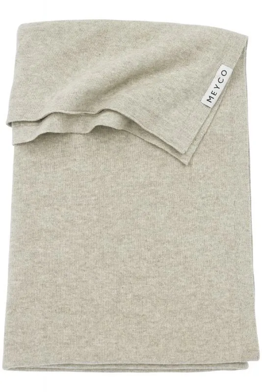 Meyco Knit Basic Wiegdeken - Sand Melange