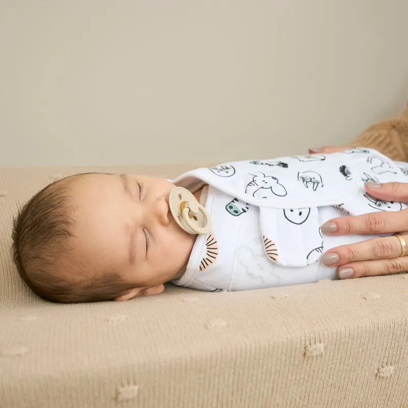 Meyco Baby Animal Inbakerdoek - 0-3 Mnd - Gevoerd - Multicolour
