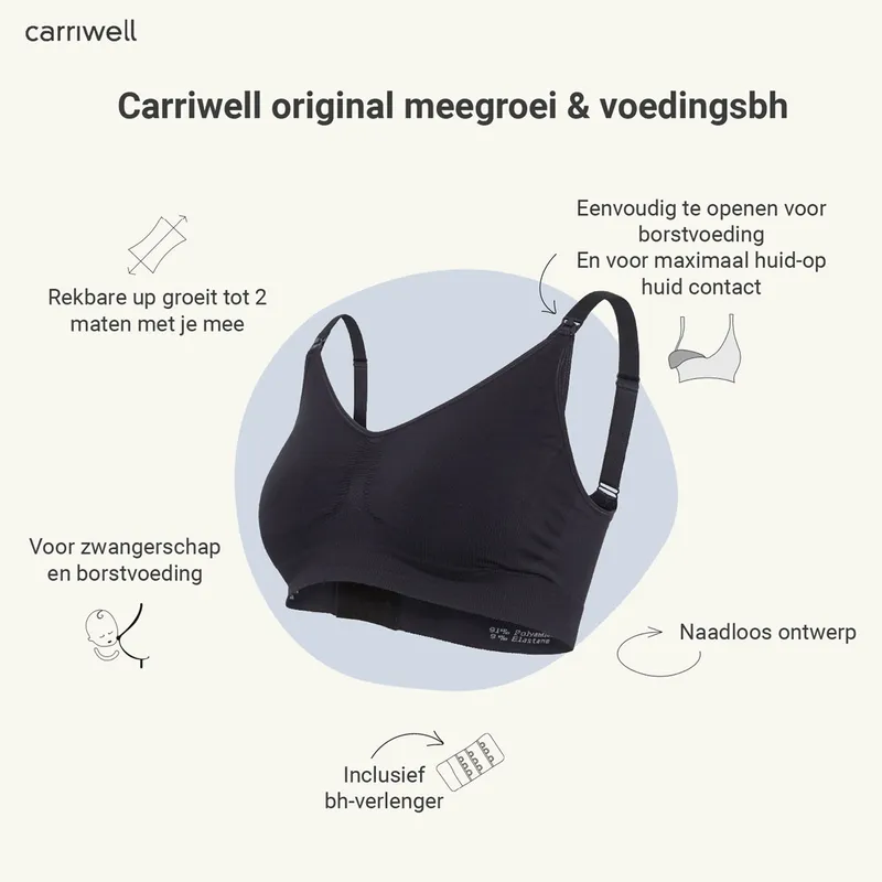 Carriwell Padded Voedingsbh Zwart