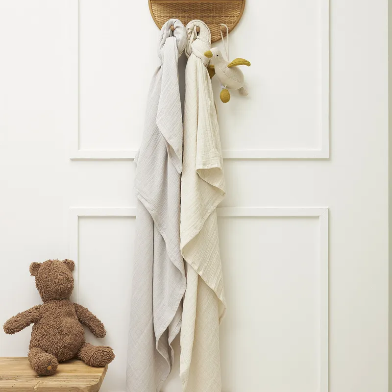 Meyco Baby Uni Inbakerdoek - 2 Stuks - Soft Sand/Greige