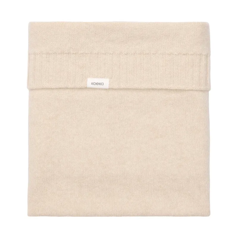 Koeka Wiegdeken Premium Knit Beja - Merino Wol/Cashmere - Warm White - 75x90 cm