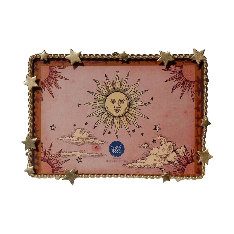 Doing Goods Stacie Star Frame Large - Gold Matt