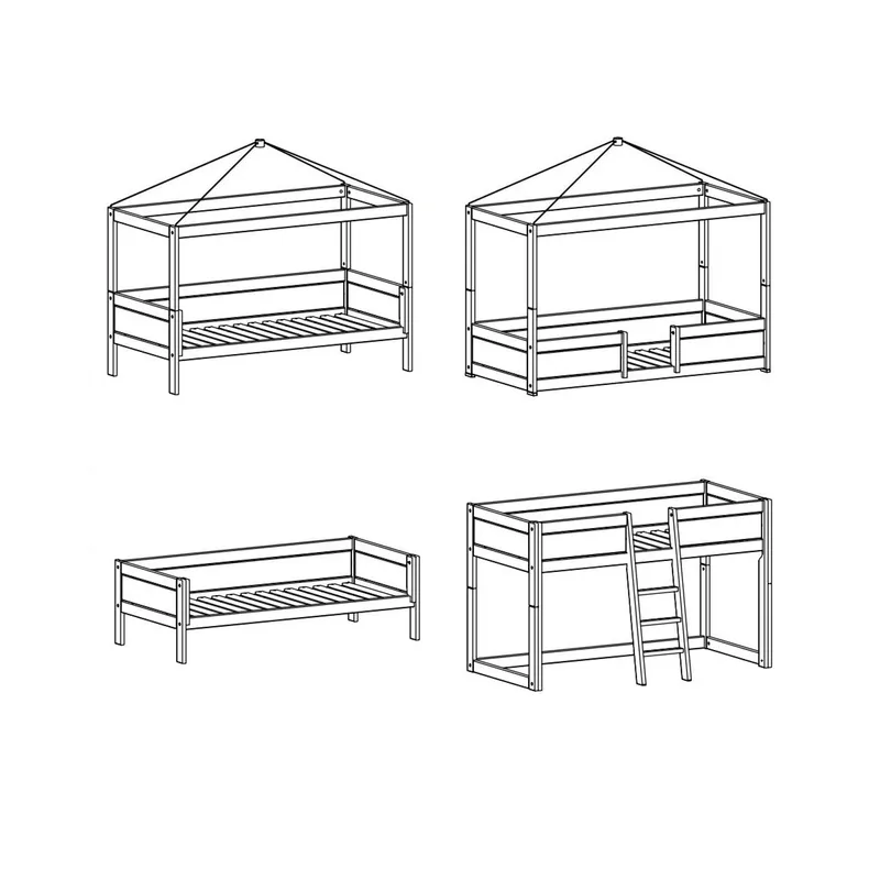 LIFETIME Kidsrooms 4 in 1 Bedcombinatie