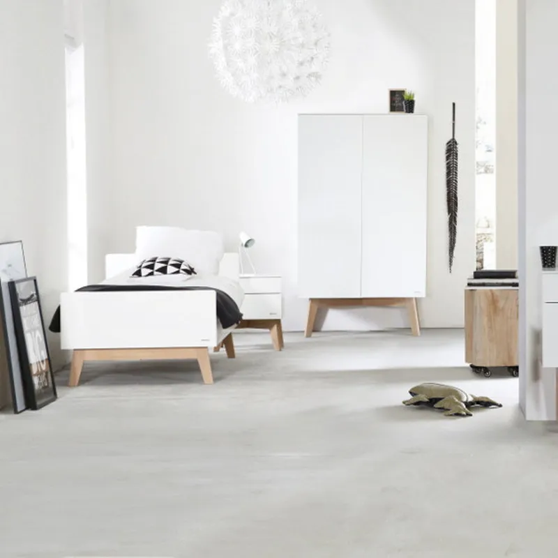 Kidsmill Sixties Bed Wit Mat / Naturel 90 x 200 cm
