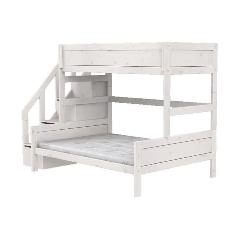 LIFETIME Kidsrooms Stapelbed Family - 90+140 - Met Trapkast / Premium