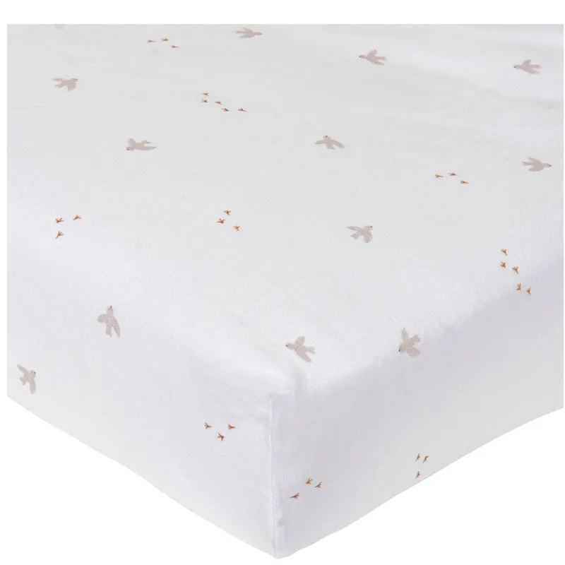 Nanami Bird Hoeslaken - 60 x 110/120 cm 