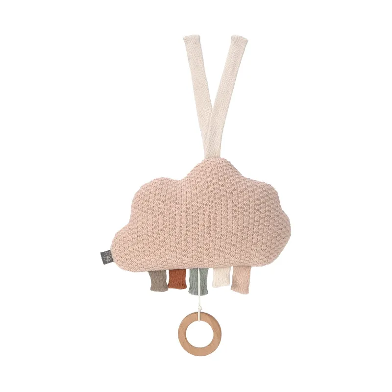 Lässig Cloud Knitted Muziekmobiel Milky / Powder Pink