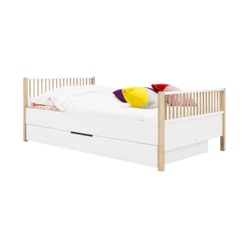 Bopita Mika Twinbed Wit / Eiken 120 x 200 cm
