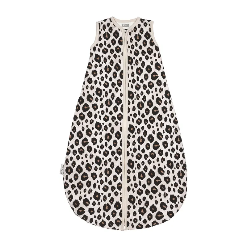 Meyco Zomerslaapzak Rond - Leopard - Sand Melange