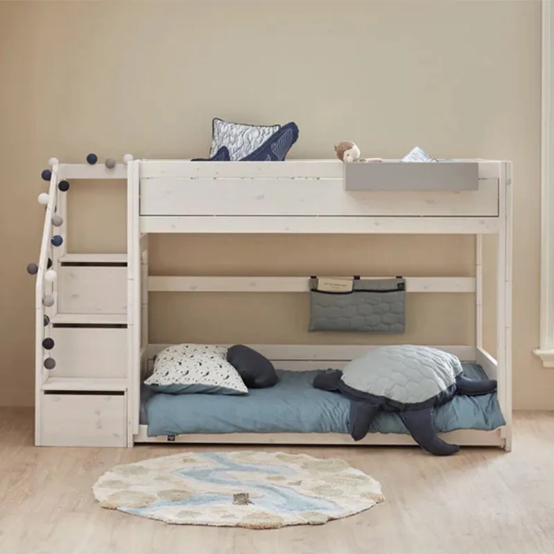 LIFETIME Kidsrooms Original Stapelbed Laag Met Trapkast - Premium Rolbodem