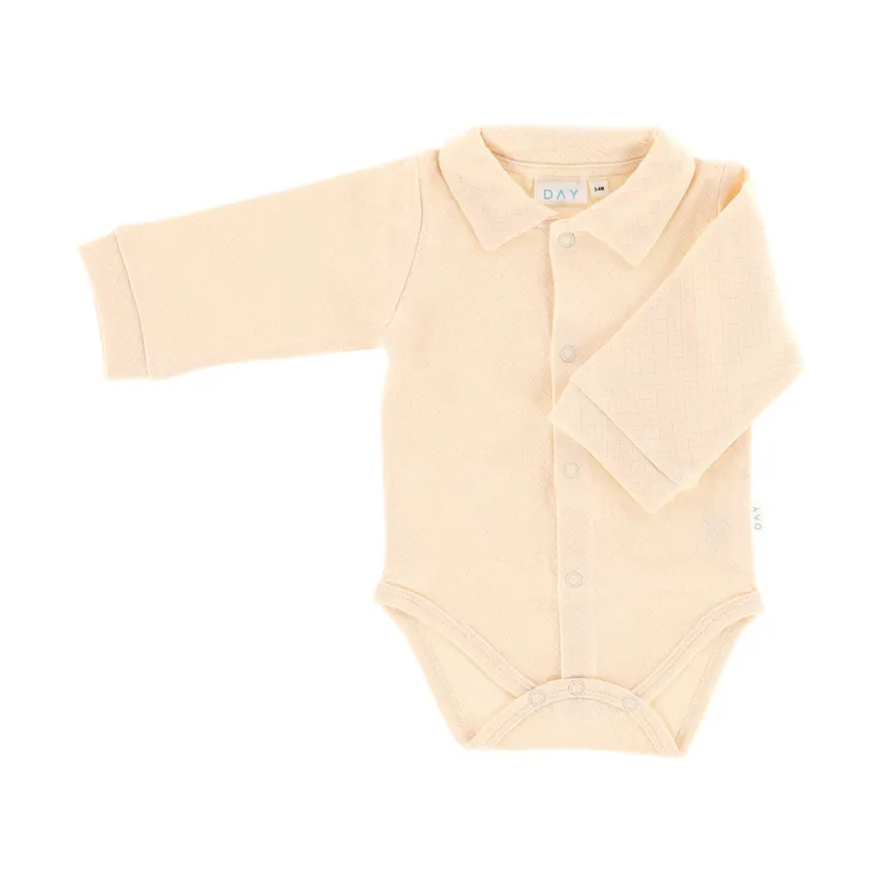 DAY Romper Met Kraagje - Lange Mouwen - Apricot