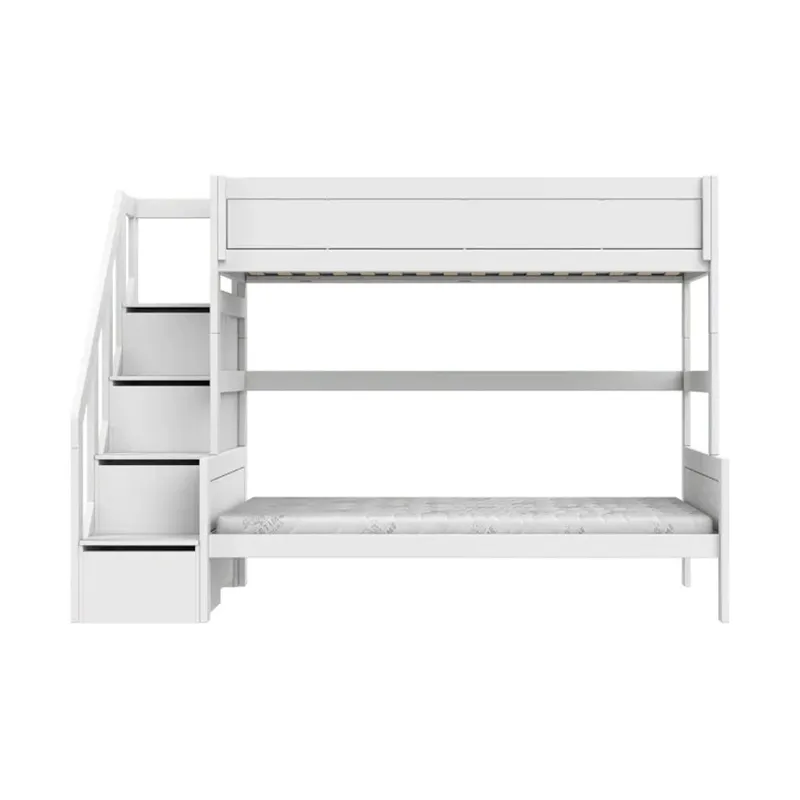 LIFETIME Kidsrooms Stapelbed Family - 90+120 - Met Trapkast / Premium