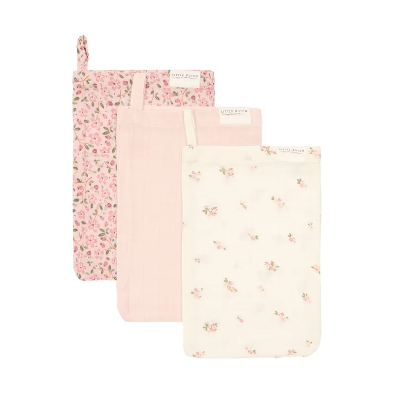 Little Dutch Fairy Garden Washandjes - (Set van 3) - Hydrofiel