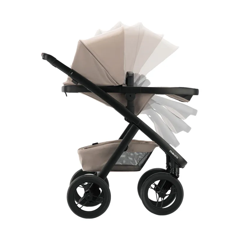 Dubatti Two E2 Kinderwagen 2-in-1 - Black-Brown/ Soft Taupe