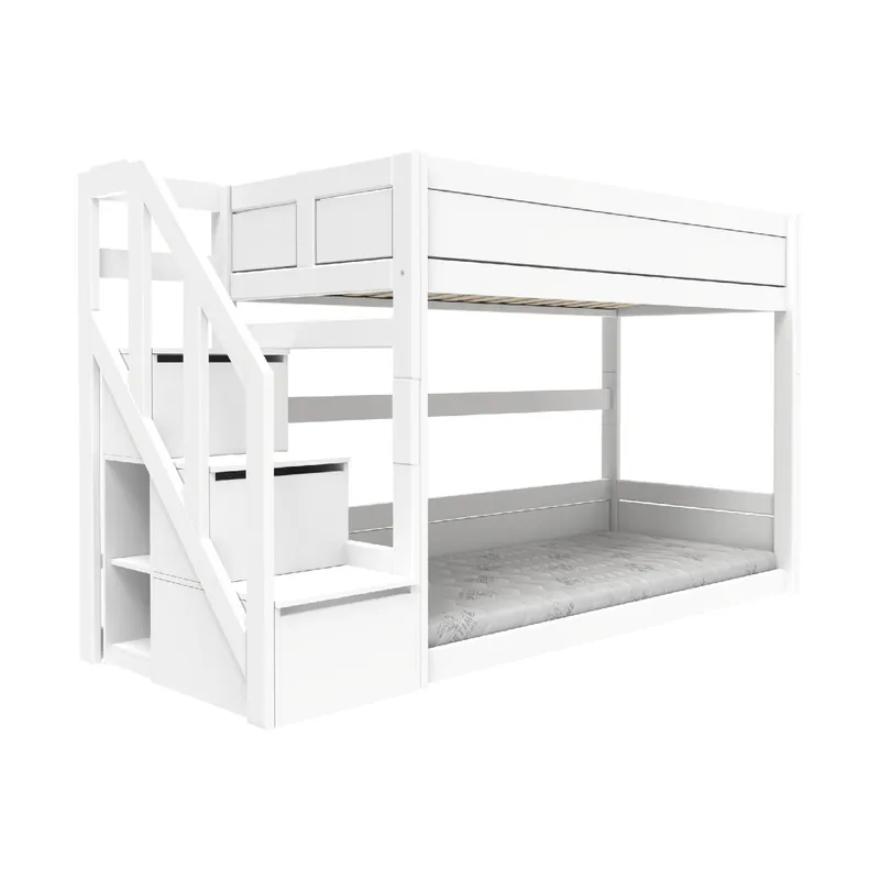 LIFETIME Kidsrooms Laag Stapelbed Met Trapkast - Rolbodem