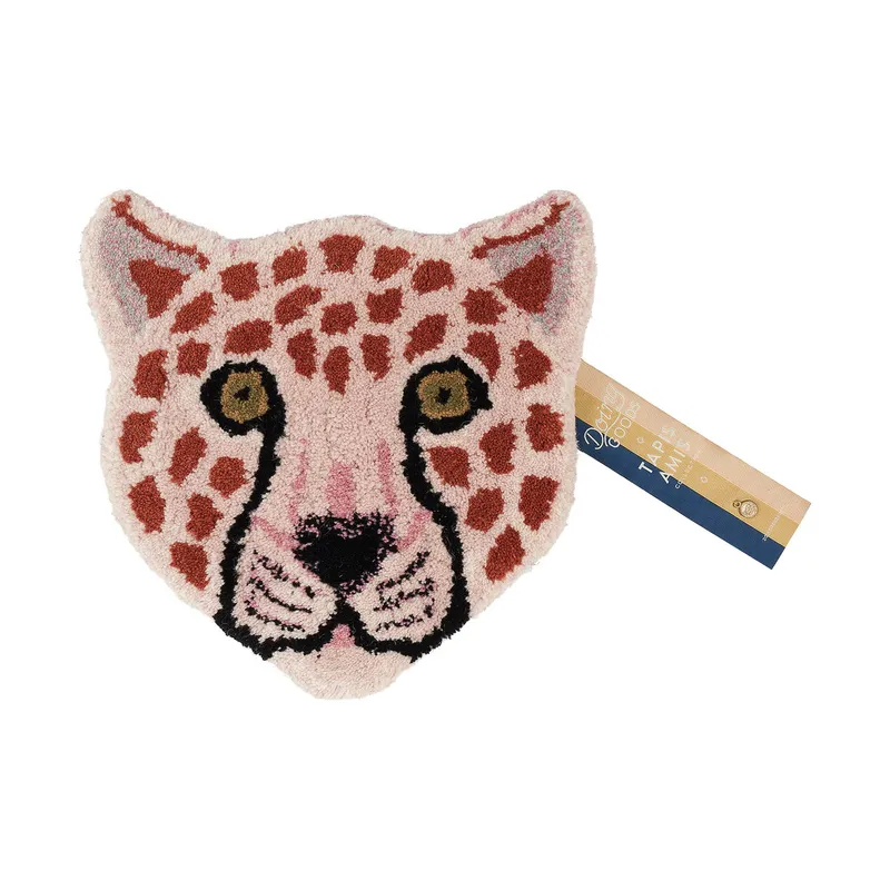 Doing Goods Wandkleed Dierenkop - Tapis Amis - Pinky Luipaard