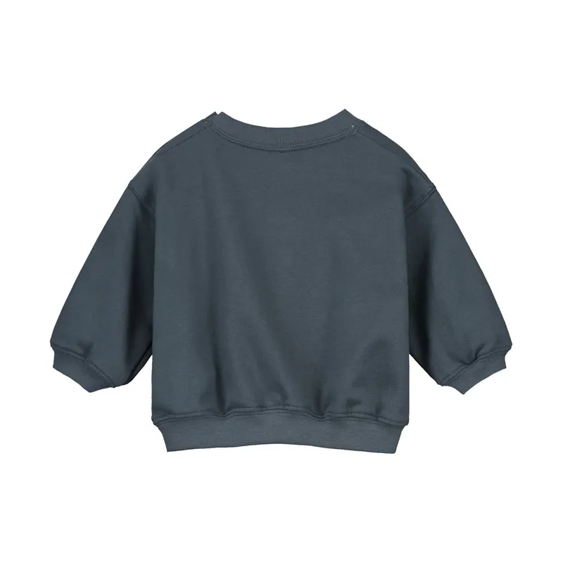 Gray Label Sweater - Dropped Shoulder - Blue Grey