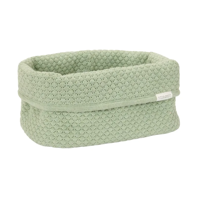 Little Dutch Pure Commodemandje Groot - 25 x 15 x 15 cm - Gebreid - Sage