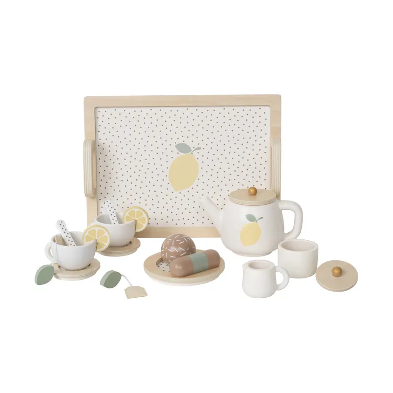 Jabadabado Houten Theeservies - Afternoon Tea - Lemon