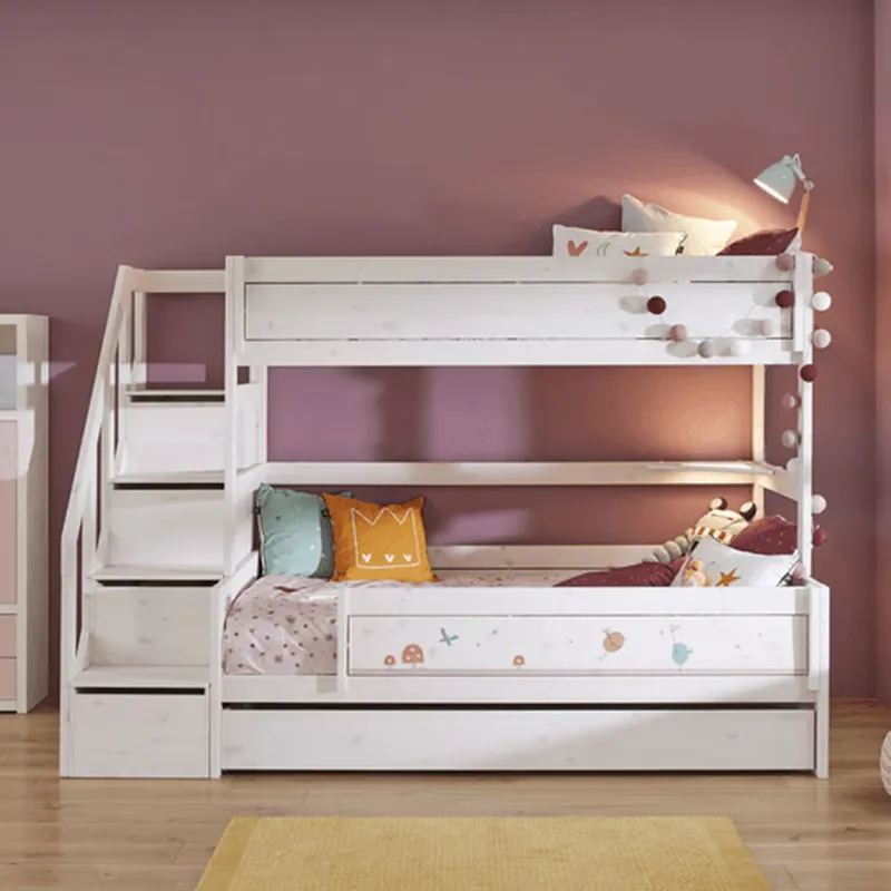 LIFETIME Kidsrooms Stapelbed Family - 90+140 - Met Trapkast / Premium
