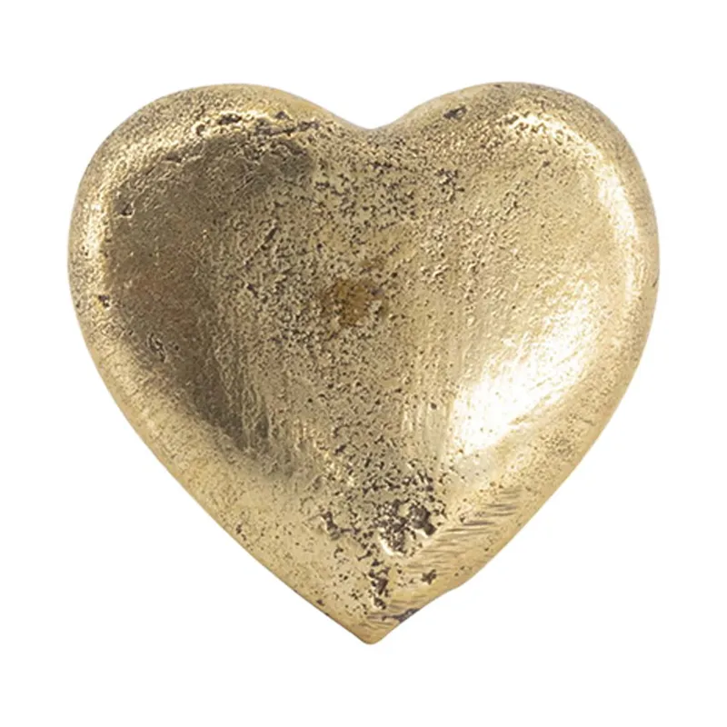 Doing Goods Holly Heart Knob - Gold Shiny