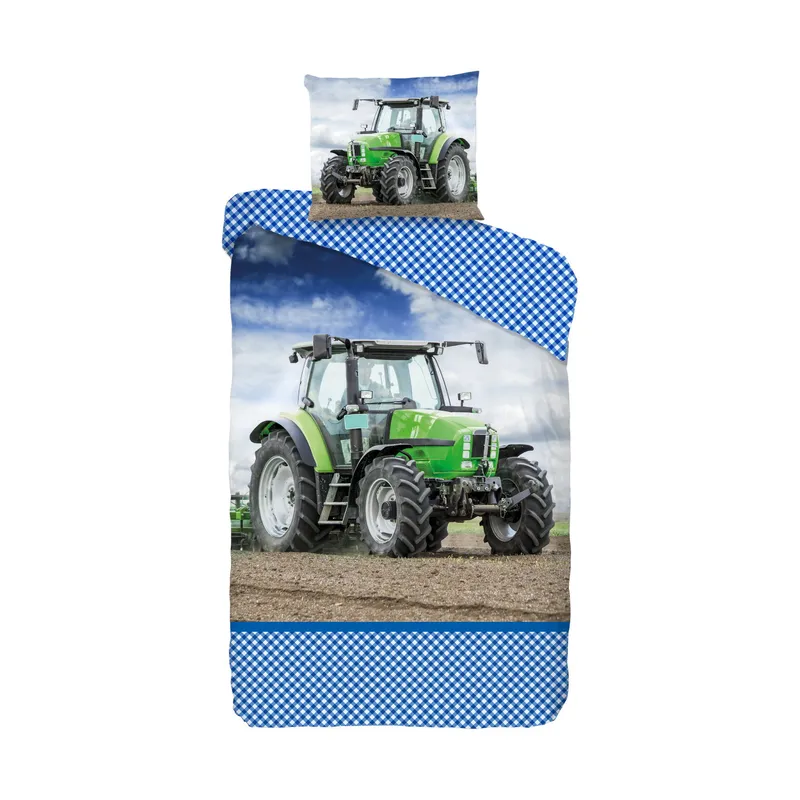 Muller Textiel Strong Dekbedovertrek Green 140 x 200 / 220 cm
