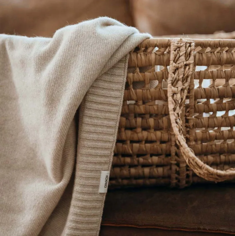 Koeka Wiegdeken Premium Knit Beja - Merino Wol/Cashmere - Warm White - 75x90 cm