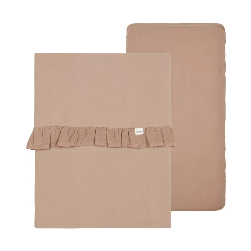 Koeka Faro Ruffle Set Ledikant - Laken En Hoeslaken