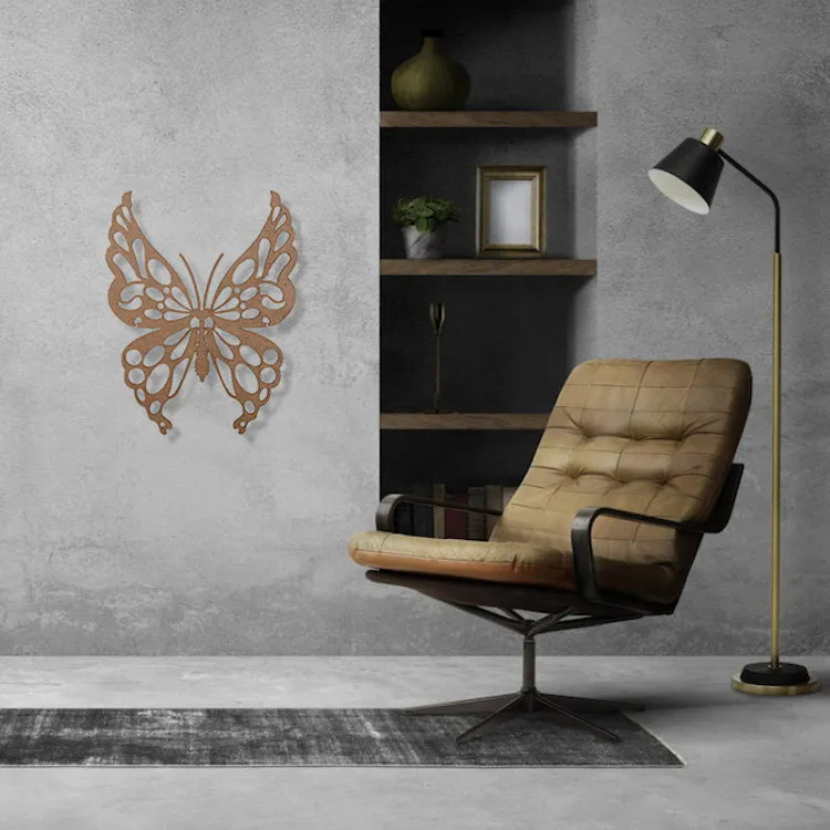 Casa Sentir Vlinder Ruddy Wanddecoratie - Small - Naturel