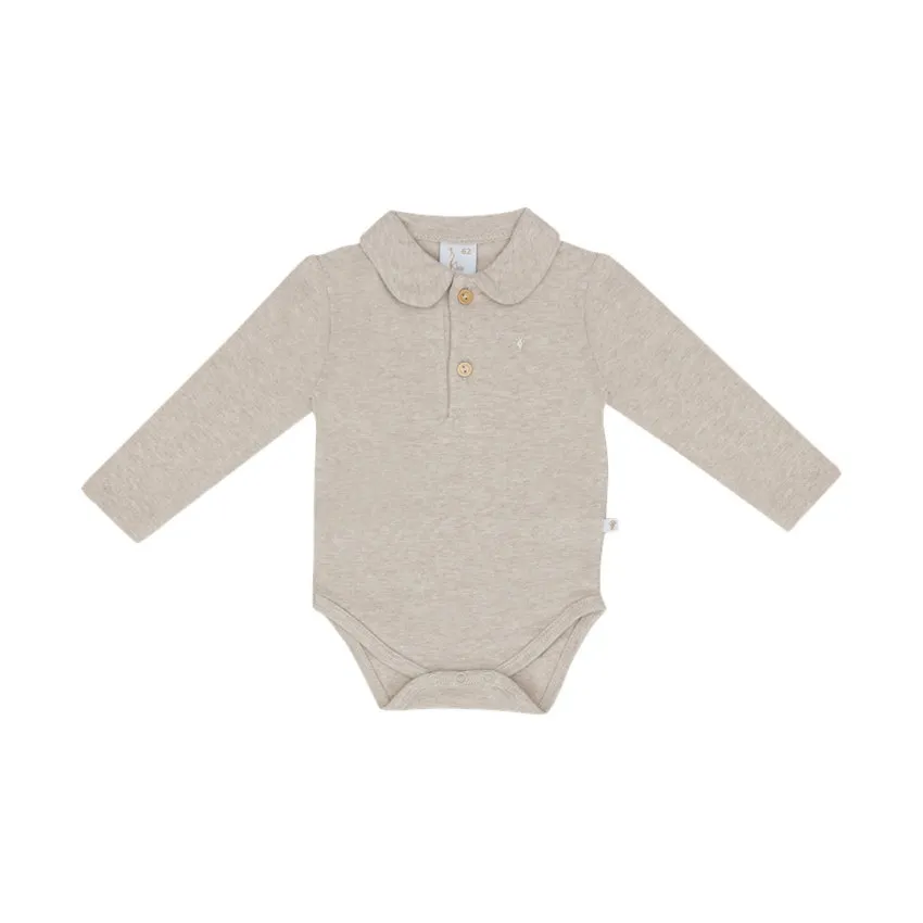 Klein Baby Polo Romper - Beige Melange