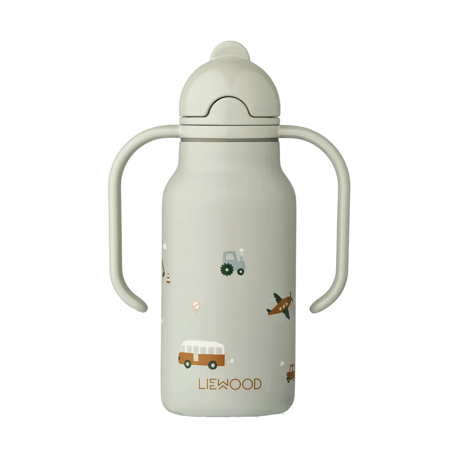 Liewood Kimmie Kinderdrinkfles - Vehicles / Dove Blue