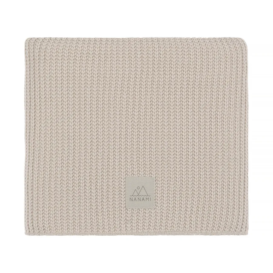 Nanami Junior Deken Rib Knit - Beige - 100 x 150 cm