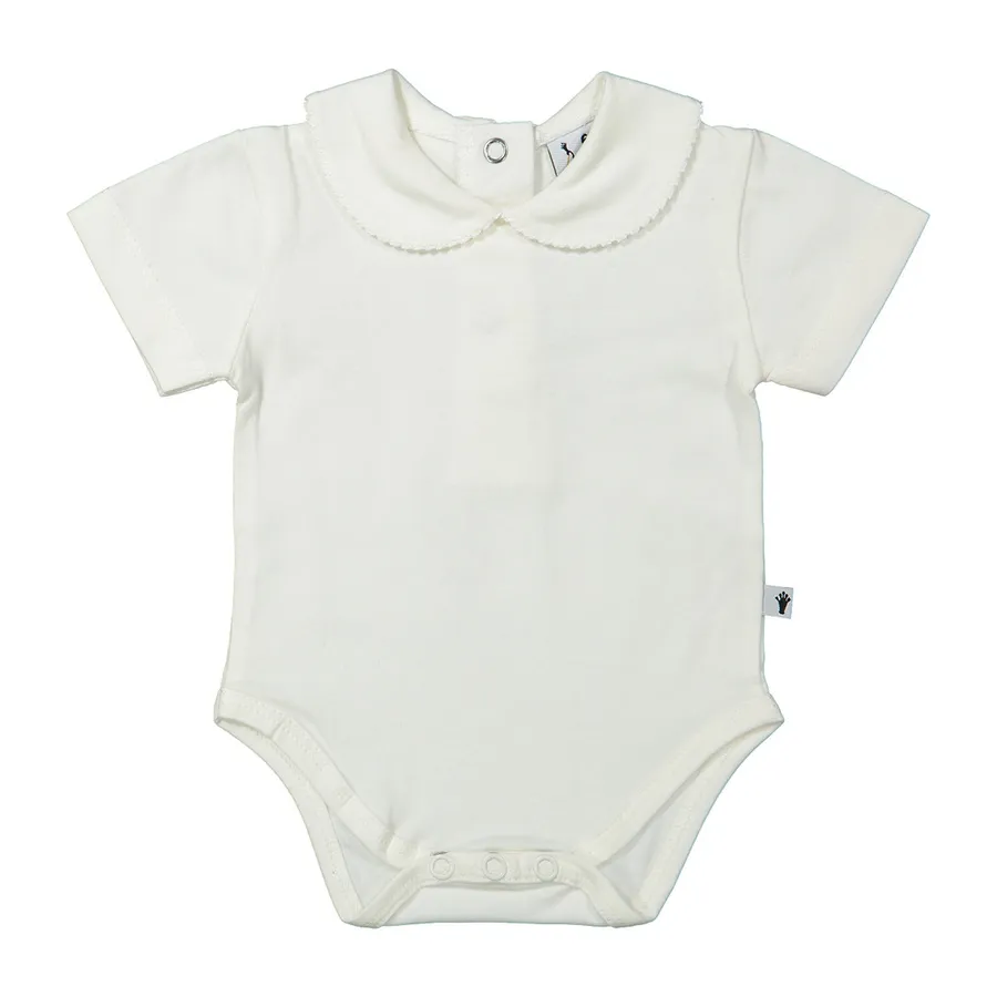 Klein Baby Romper Korte Mouw - Off White