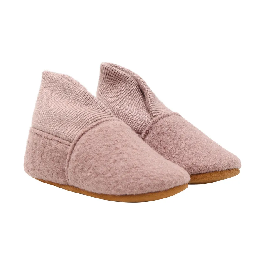 En Fant Wool Slippers Rib - Bark