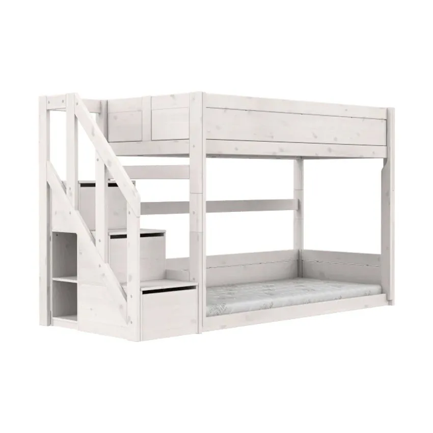 LIFETIME Kidsrooms Original Stapelbed Laag Met Trapkast - Premium Rolbodem