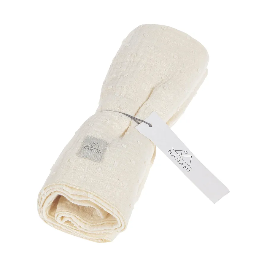 Nanami Woven Dot Hydrofiel Luier - 60 x 65 cm - Beige