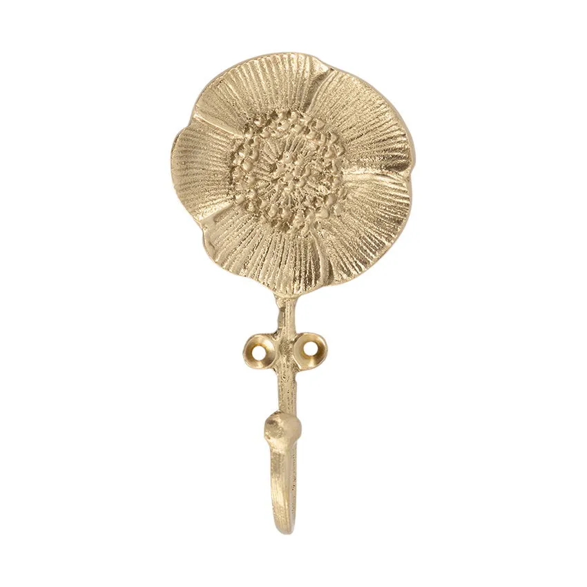 Doing Goods Mia Poppy Hook - Brass Gold Matt