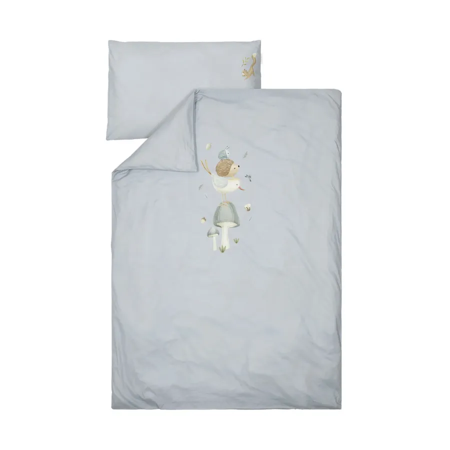 Little Dutch Dekbedovertrek Ledikant - 100 x 140 cm + 40 x 60 cm - Denim Blue
