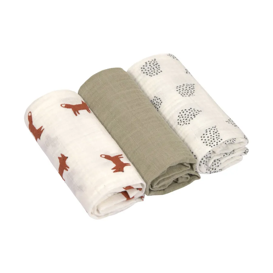 Lässig Little Forest Fox Swaddle 3 Stuks