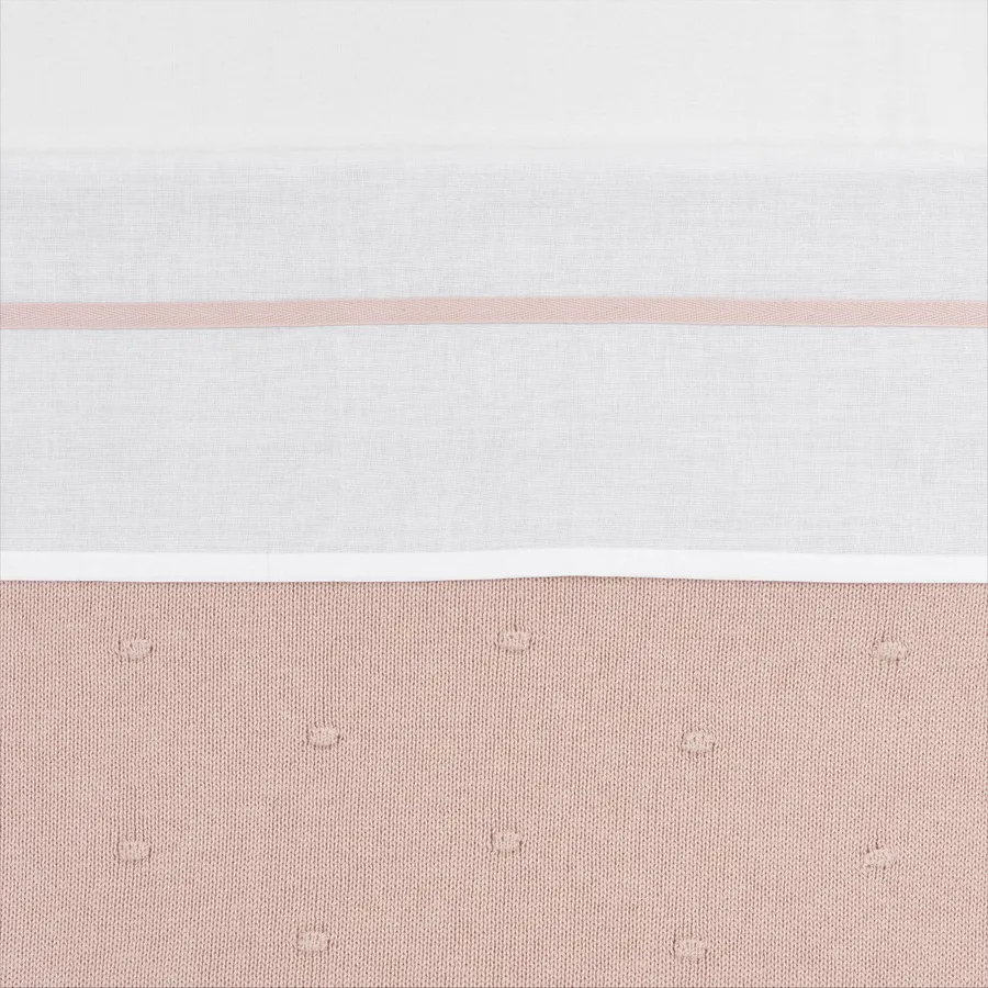 Meyco Wieglaken Wit Met Bies 75 x 100 cm Soft Pink