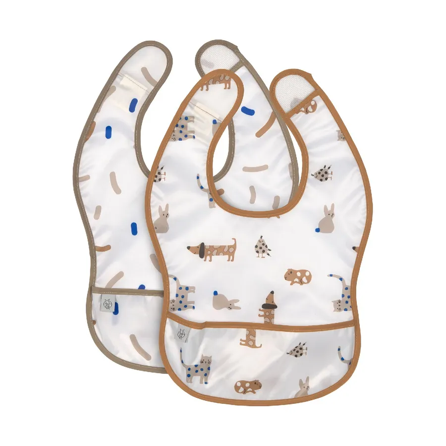 Lässig Little Mateys Slabbetjes Royal Blue 6-24 Mnd 2 Stuks