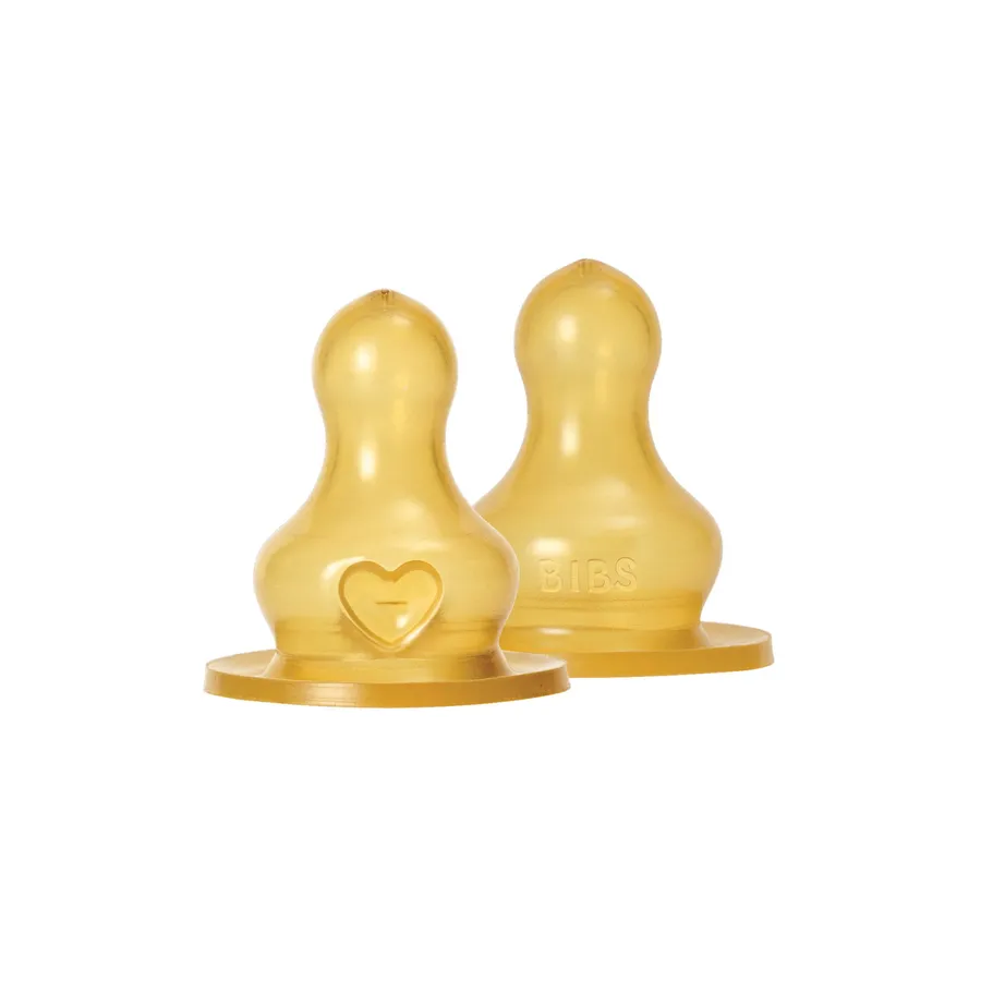 BIBS Flesspeen Rond - Medium Flow - 2 Pack - Latex 