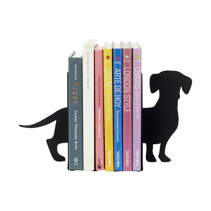 Balvi Teckel Boekensteun – Metaal – Zwart 