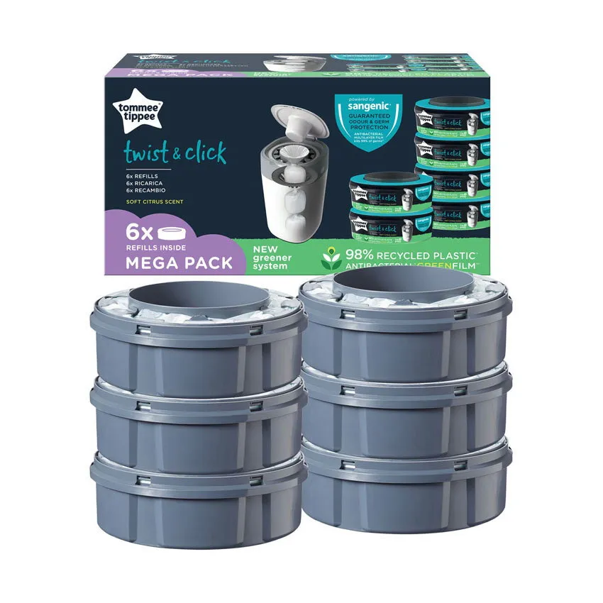 Tommee Tippee 6-Pack Navulling - Twist & Click