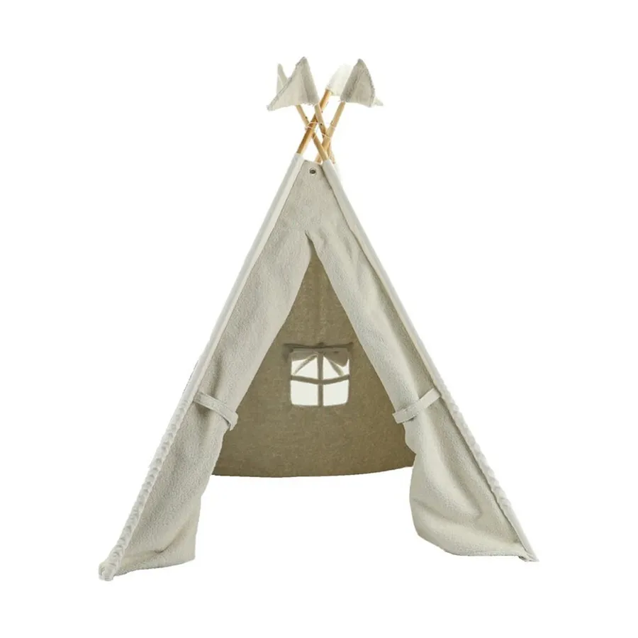 Overseas Tipi Tent Teddy met Vlaggetjes - 140 x 112 cm