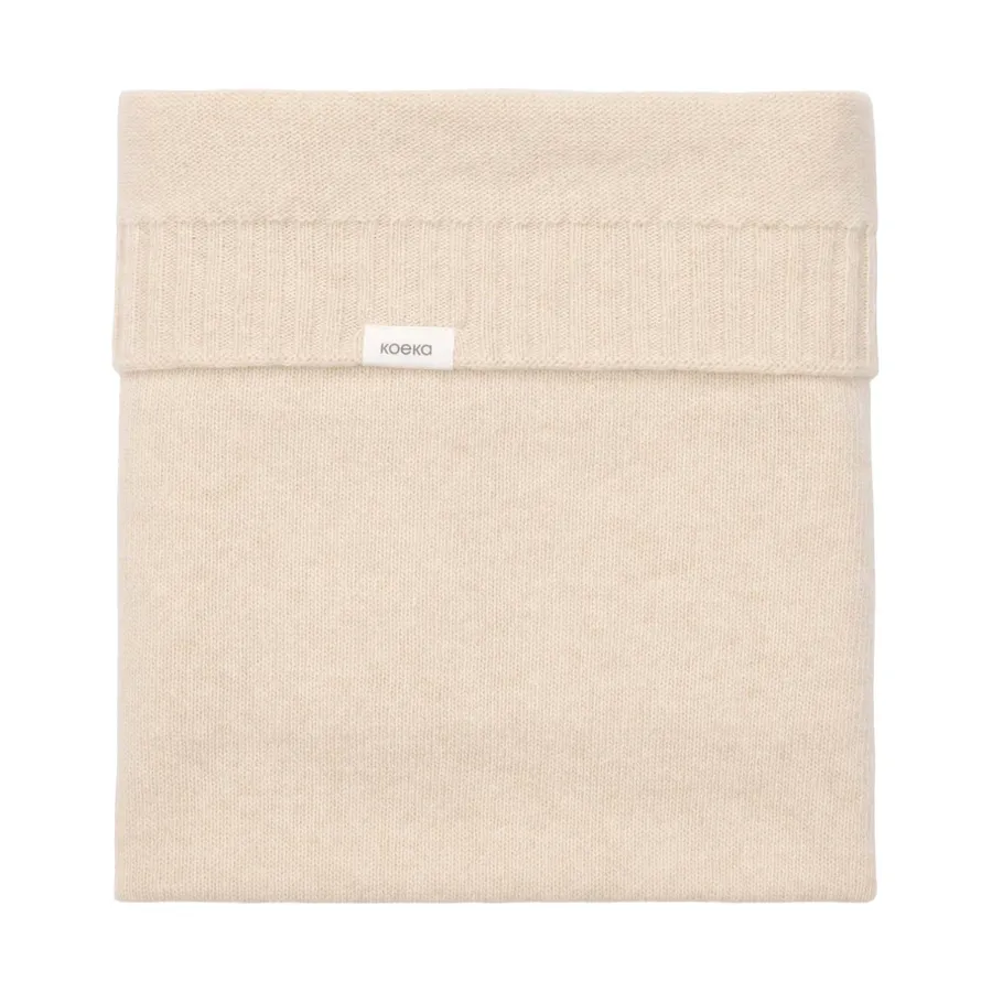 Koeka Wiegdeken Premium Knit Beja - Merino Wol/Cashmere - Warm White - 75x90 cm