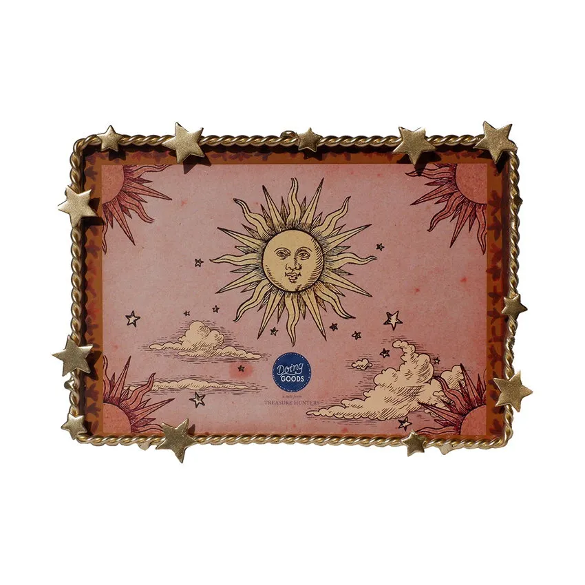 Doing Goods Stacie Star Frame Large - Gold Matt