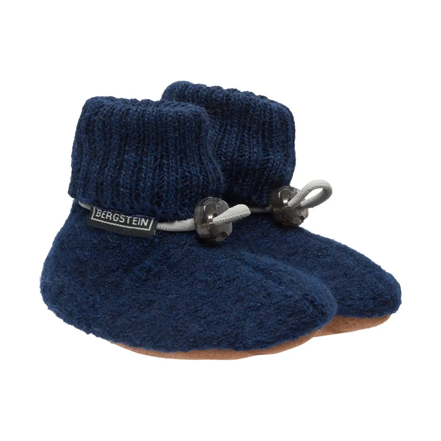Bergstein Cozy Baby Slofjes - Dark Blue 